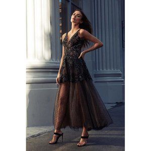 Dress the Population Rachelle Sequin & Tulle Dress